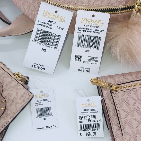 4PCS Michael Kors Abbey Backpack Wallet Clutch Pom - Picture 8 of 8